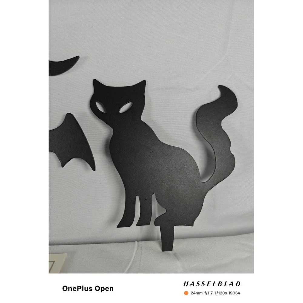 Longaberger RARE BLK WROUGHTIRON HALLOWEEN PUMPKIN POKERS‎ BAT CAT WITCH NEW